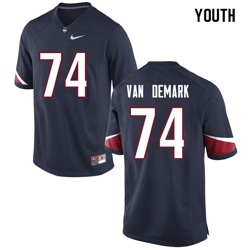 Youth #74 Ryan Van Demark Uconn Huskies College Football Jerseys Sale-Navy